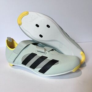 New Adidas The Indoor Cycling Shoes Mens 8.5 Women's 9.5 Mint‎ Yellow GX 1668